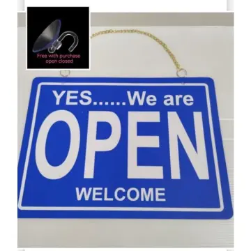 Welcome We Are Open Sorry We Are Closed Two Sided Sign