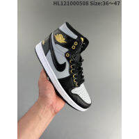 Original J 1 high og "washed black" casual sports basketball shoe