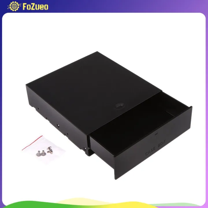 FoZueo 5.25" Black Computer DVD CD Drive Bay Storage Drawer Tray