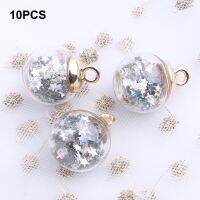 10Pcs/Set Color Glass Ball Transparent Star Sequin Christmas Baubles Ornament Ball Party Home Garden Decoration