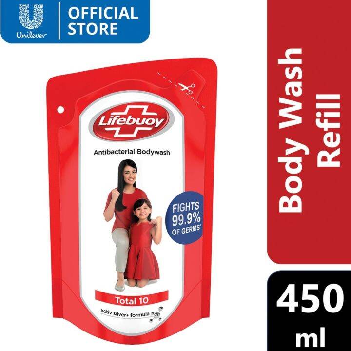 Lifebuoy Antibacterial Body Wash Total 10 450ml Refill Lazada PH