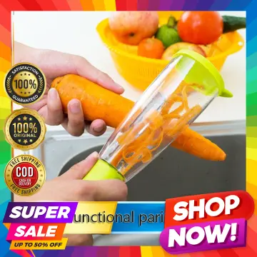 Stainless Steel Multi-functional Storage Peeler With Container For