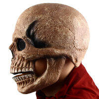 2021ผู้ใหญ่ Latex Skull หน้ากาก Moving Jaw Full Head ฮาโลวีนโครงกระดูกคอสเพลย์สยองขวัญ Zombie Headgear