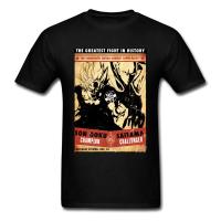 【Hot】2023 yy Mens Large T-shirt The Greatest Fight Son Goku Vs Saitama T Shirt Men T-Shirt Dragon Ball Tops One Punch Man Tees xx แฟชั่นแขนสั้นผ้าฝ้าย