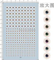 ขนาดแตกต่างกันสไตล์สีประเภทตาบอลสำหรับรูปแบบน้ำสไลด์รูปลอก