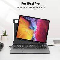 DOQO 2018/2020/2021 iPad Pro 12.9" Aluminum Keyboard Cover Trackpad with Docking 8-in-1 Docking Station Magic Keyboard Pen Tray