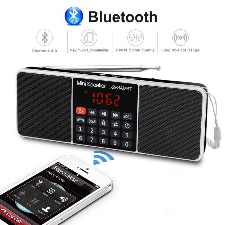 【The House of Tesco】 Hifi Portable Radio AM FM Bluetooth Speaker 3D