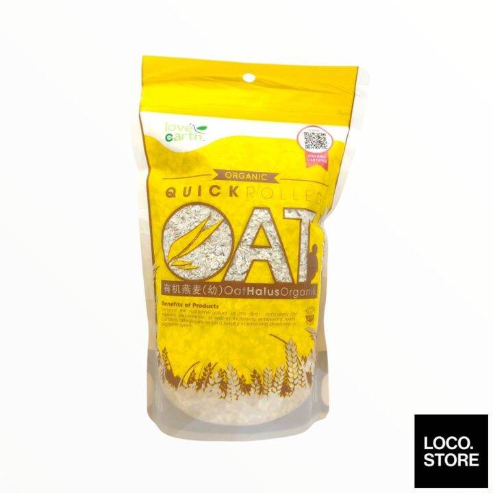Love Earth Organic Quick Rolled Oat 400g Lazada
