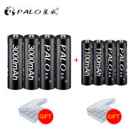 (สินค้าเฉพาะจุด) PALO 4Pcs 1.2V 3000MAh AA แบตเตอรี่4Pcs 1.2V 1100MAh AAA แบตเตอรี่ Ni-MH Aaaaa แบตเตอรี่แบบชาร์จไฟได้พร้อมกล่องแบตเตอรี่ของขวัญ。《 Suggest Order 》