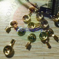 Gold Plated Disk Advanced EEG in Electrode เหมาะสำหรับ Openbcithinkgear และโมดูล EEG อื่นๆ