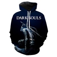 2023เกม Dark Souls 3D เสื้อฮู้ดพิมพ์ลายมีฮู้ดสำหรับผู้ชายผู้หญิงเสื้อกันหนาวแฟชั่นลำลองคอสเพลย์ฮิปฮอปสตรีทแวร์เสื้อมีฮู้ดแบบสวมหัว