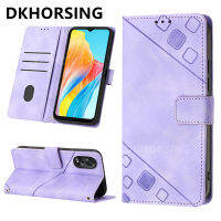 DKHORSING เคสโทรศัพท์มีกระเป๋าเงินแบบฝาพับสำหรับ OPPO A38 2023ผิวหนัง PU แบบใหม่ร้อนปลอกอ่อน A38 Oppo แบบพกพาได้การ์ดยืดกระเป๋าสตางค์กันกระแทกฝาหลัง OPPOA38พร้อมสายคล้องมือ