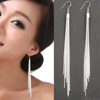 Dangle Drop Fashion Jewelry Long Silver Women Hook Earrings