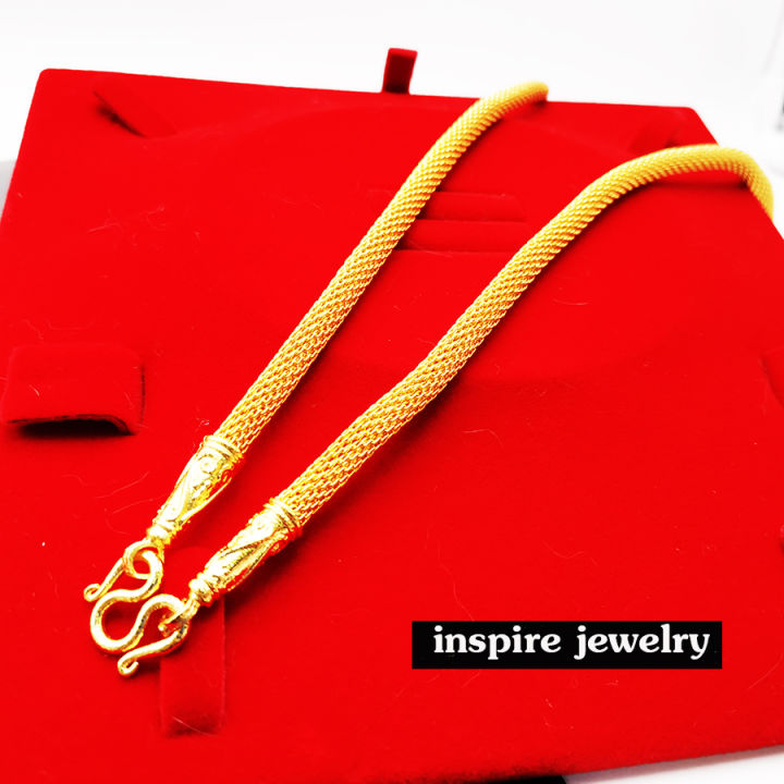 inspire-jewelry-สร้อยคอทองลายไหมทอง-ยาว24-นิ้ว-ตามแบบ-มีตำหนิบ้างลดราคาพิเศษสุดไว้ใส่นอกเสื้อได้-สวยหรู-เหมาะกับการแต่งกายที่สวยงาม-เสื้อลูกไม้-ชุดไทย-ผ้าไหม-ผ้าไทยต่างๆ-บุพเพสันนิวาส-เครื่องประดับโบร