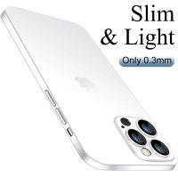 0.3mm Ultra Thin Back Cover Case For iPhone 13 12 Mini 11 Pro SE 2022 2020 Transparent Matte Hard Cover Soft Slim Shell Fundas