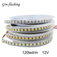 【❉HOT SALE❉】 na07037036036666 ไฟแถบไฟ Led Smd 5050 120ดวง/ม. 2ม. 3ม. 5ม. Dc 12V สีแดงเหลืองริบบิ้นเทปนำแสดงโดย Rgb อบอุ่นไฟด้านหลังทีวีตกแต่งบ้าน