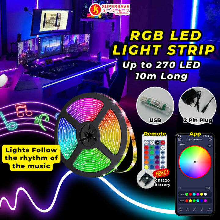 SUPERSAVE RGB Light Strip LED Light Strip RGB LED Strip TV LED Backlight USB LED Light Strip