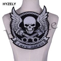 【hot sale】 ❐✐❈ B15 Big Punk Skull Patch Iron Biker Morale Wings Back Patch Badge Large Embroidery Patches for Clothes Jacket Jeans Applique