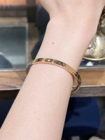 Vivienne Westwood High-end Titanium steel non-fading 18K rose gold Roman numeral diamond bracelet for women simple fashionable exquisite and high-end bracelet
