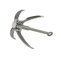 สีเขียวกลางแจ้ง Survival Climbing สแตนเลสพับตะขอเกี่ยว Mountaineering ช่วยเหลือให้รอดชีวิต Claw ความปลอดภัย Lifehook