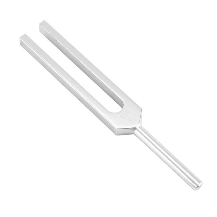 tuning-fork-tuner-with-mallet-for-healing-chakra-sound-therapy-keep-body-mind-and-spirit-in-perfect-harmony-silver-aluminum-alloy-528c