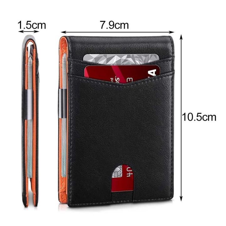 layor-wallet-กระเป๋าเล็กๆสำหรับกระเป๋าเงินแบบบาง-กระเป๋า-rfid-หนังของแท้กระเป๋าสตางค์ขนาดเล็กบางป้องกันการสแกนคลิปเงินกระเป๋าใส่บัตรเครดิตแบบเรียบง่ายมีช่องด้านหน้า