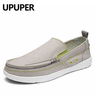 UPUPER Canvas Shoes Men, Ultralight Breathable Casual Men Shoes ,Spring Summer Comfortable Loafers Lazy Driving Flats Men Shoes