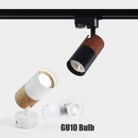 Led Track Light Fixture 5W Surface Mounted Gu10 Aisle Ceiling Lamp Black/white Mini Rail Spotlight for Indoor Living Room Dining