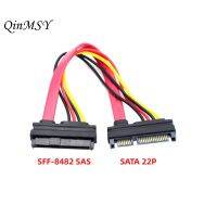 SAS to SATASFF-8482 SAS 29 Pin to SATA 22Pin Hard Disk Drive Raid Extension Cable with 15 Pin SATA Power Port 15cm