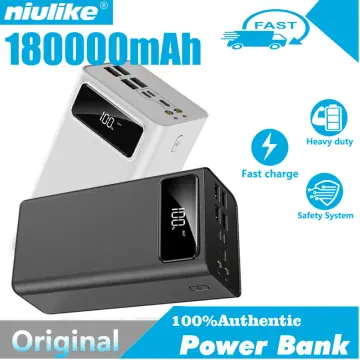 50000mAh Large Capacity Powerbank Power Bank 4 USB Port, Built-in Torc —