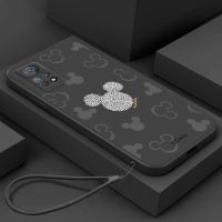 Mickey Mouse Anime Disney Phone Case For Xiaomi Redmi Note 12 11T 11S 11E 10S 10T 10 9T Pro Plus Liquid Rope Funda Cover