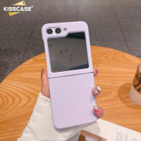 KISSCASE เคสหน้าจอพับได้เหมาะสำหรับ Samsung Galaxy Z Flip 5คลุมทั้งหมดหลากสีกันตกกันกระแทกกันเคสโทรศัพท์สแกนลายนิ้วมือสำหรับ Samsung Galaxy Z Flip 5