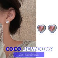 COCOJEWELRY 925เงินสเตอร์ลิงรัก S Tud E Arrings หญิงเวอร์ชั่นเกาหลีหวานสาวหัวใจที่เรียบง่ายอเนกประสงค์แฟชั่นต่างหูสตั๊ด