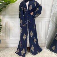 สินค้าใหม่ Kaftan อิสลามตุรกีแฟชั่นผู้หญิงมุสลิมเสื้อผ้าเย็บปักถักร้อย abaya kimono สำหรับผู้หญิง Cardigan