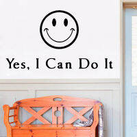 Smile Wall Stickers Company Office Interior Wall Decor Yes I Can Do It Motivational Quotes Vinyl Teen Room Wall Decals Y473