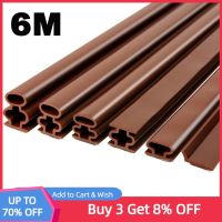 6M Silicone Rubber Sealing Strip Self Adhesive Doors Window Soundproofing Weather Stripping Gap Blocker I Type Insulation Tape Decorative Door Stops