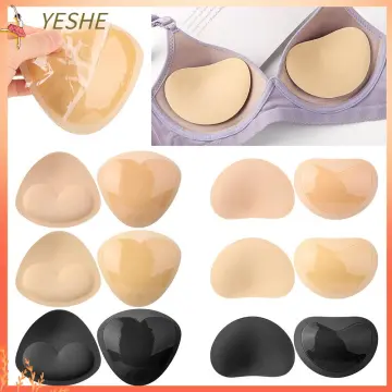 2 Pairs Silicone Bra Inserts Self-Adhesive Bra Pads Inserts Removable  Sticky Breast Enhancer Pads Breast Lifter For WomenC