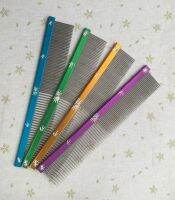 4pcslot 25CM*3.4 Stainless steel colorized hairdressing pet comb