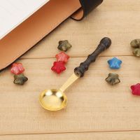 ANGCHI Portable Vintage for Wax Sealing Letter Decorative Anti-Hot Candle Making Wax Stamping Spoons Melting Tool Sealing Wax Spoon Sealing Scoop