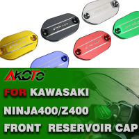 สำหรับ Kawasaki NINJA 400 NINJA400 2018-2022อลูมิเนียมรถจักรยานยนต์เบรคหน้าถังอ่างเก็บน้ำน้ำมันถ้วยฝาครอบ