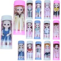 【YF】 16cm Caucasian BJDs Girl Doll Cute Lifelike Reborn Toys w/ 3D Big Eyes Moveable Joints Child Toddler Education Gift