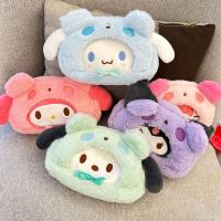 MEYPPA SHOP ตุ๊กตาผ้าพลัฌ กล่องใส่ดินสอ Cinnamoroll น่ารักน่ารักๆ กล่องใส่เครื่องเขียน การ์ตูนลายการ์ตูน จุได้มาก กระเป๋าใส่ดินสอ อุปกรณ์นักเรียนโรงเรียน