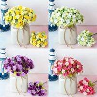 21หัว/ช่อดอกไม้เทียม Silk Rose Gypsophila DIY ครอบครัวของตกแต่งงานแต่งงาน