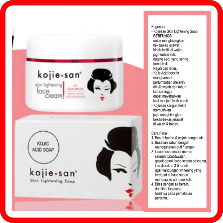KOJIE SAN FACE LIGHTENING CREAM / SABUN KOJIE SAN ORIGINAL (COD