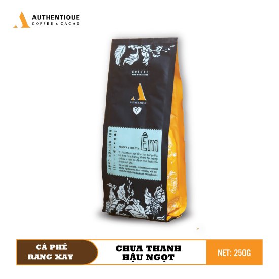 Cà phê rang xay nguyên chất robusta & arabica - cà phê êm 250gr- chua thanh - ảnh sản phẩm 1