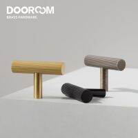 Dooroom Brass Linear Stripe Furniture Handles Antique Brass Cupboard Wardrobe Dresser Shoe Box Drawer Cabinet T-bar Pulls