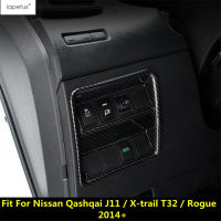 ไฟหน้าสวิทช์ปุ่มแผงสำหรับ Nissan Qashqai J11X-Trail T32 Rogue 2014-2020คาร์บอนไฟเบอร์อุปกรณ์เสริม