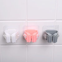 1PC Mop Broom Holder Wall Mounted Mop Holder Household Adhesive Storage Broom Hanger Mop Hook Racks Kitchen Bathroom Organizer