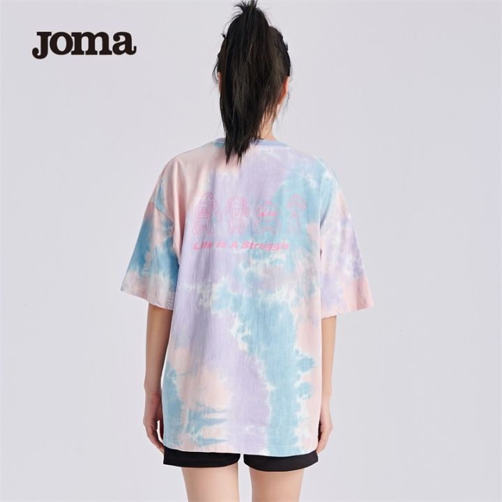 2023-high-quality-new-style-joma-bi-taojun-joint-mens-and-womens-spring-and-summer-sports-short-sleeved-loose-tie-dye-graffiti-couple-t-shirt-for-students