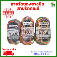 สายยางยืดรัดของ คละสี มีให้เลือก 3ฟุต 5ฟุต และ 8ฟุต สายรัดของเอนกประสงค์ เชือกมัดมอเตอร์ไซต์ สายรัดมอเตอร์ไซค์ ถุงละ 1 โหล